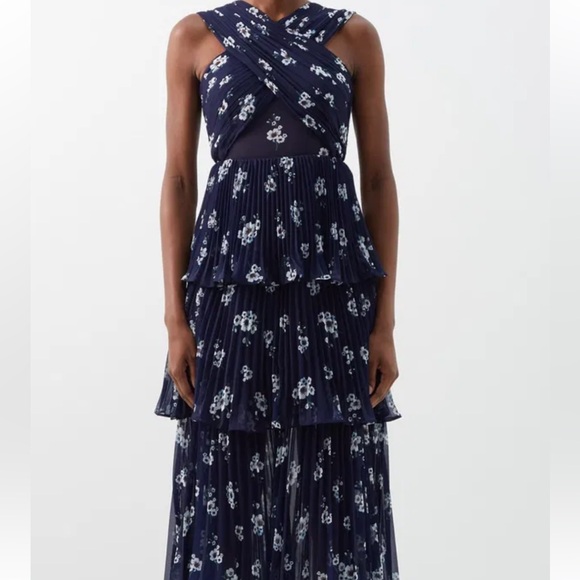 Self Portrait Floral Size 6 Maxi Dress - Picture 7 of 9